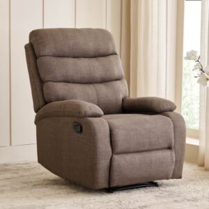 Helios Quincy Fabric 1-Seater Recliner - Brown