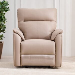 Halley Faux Leather 1-Seater Rocking Recliner - Beige