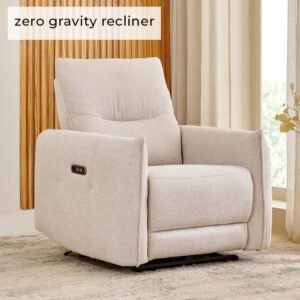 Carolyn Fabric 1-Seater Zero Gravity Electric Recliner - Beige