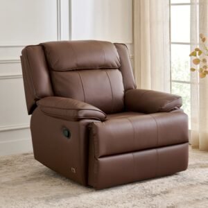 Torino Faux Leather 1-Seater Recliner - Brown