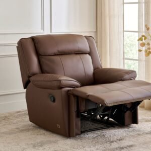 Torino Faux Leather 1-Seater Recliner - Brown