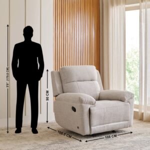 Lambert Fabric 1-Seater Rocking Recliner - Beige