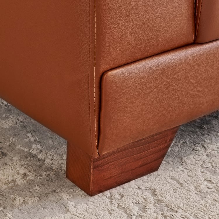 Walter Half Leather 3-Seater Sofa - Tan