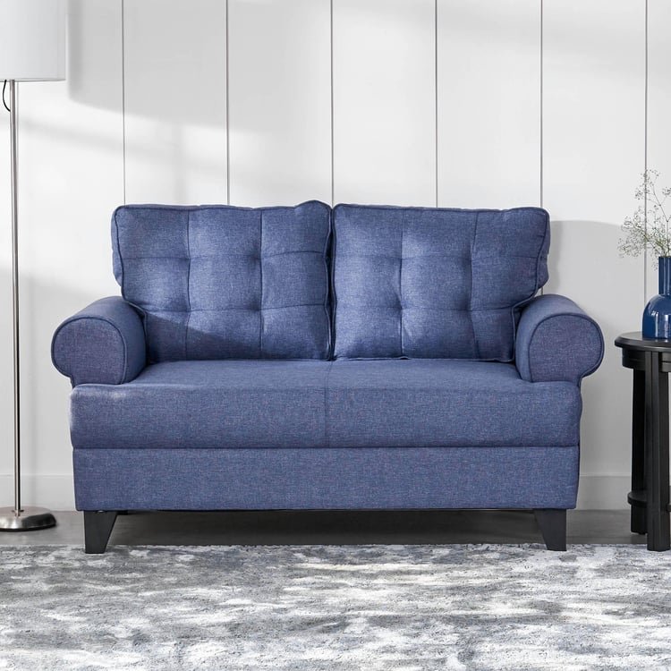 Helios California Fabric 2-Seater Sofa - Blue