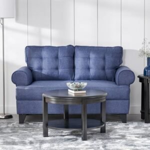 Helios California Fabric 2-Seater Sofa - Blue