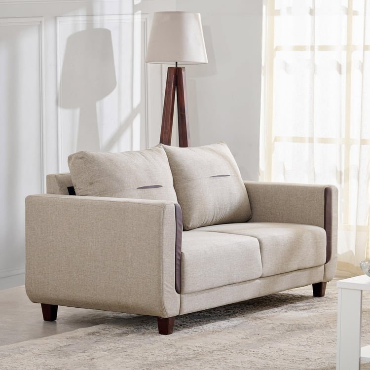Berry Fabric 3-Seater Sofa - Beige - Image 2