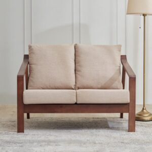 Helios Zara Fabric 2-Seater Sofa - Beige