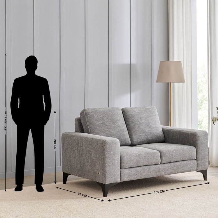 Quebec NXT Fabric 2-Seater Sofa - Grey