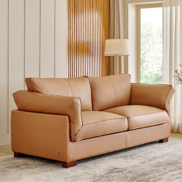 Sorrento NXT Half Leather 3-Seater Sofa - Tan - Image 2