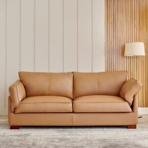 1000015155361-1000015155360_02-2100 Sorrento NXT Half Leather 3-Seater Sofa - Tan