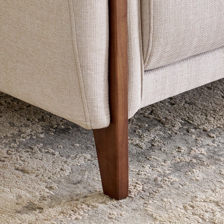 Halifax Fabric 2-Seater Sofa with Cushions - Beige