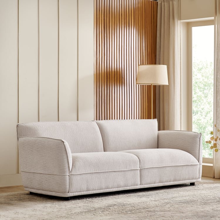 Morrison Fabric 3-Seater Sofa - Beige