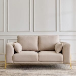 Modern Radiance NXT Fabric 2-Seater Sofa with Cushions - Brown