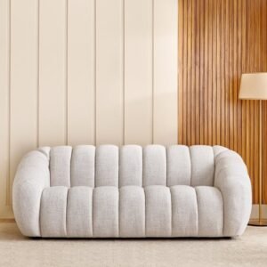 Alchemy Fabric 3-Seater Sofa - Off White
