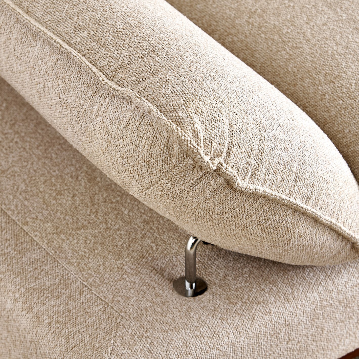 Clair Fabric 3-Seater Sofa with Motion Backrest - Beige