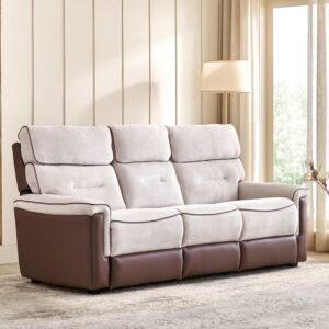 Albert Fabric 3-Seater Sofa - Brown