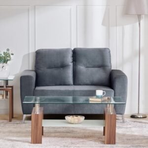 Helios Vive Fabric 2-Seater Sofa - Grey