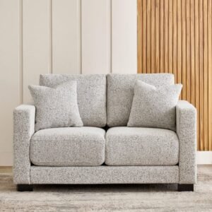 Gather Fabric 2-Seater Sofa with Cushions - Beige
