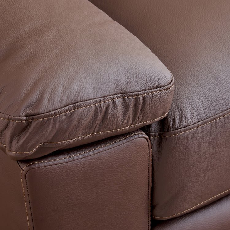 Winchester NXT Half Leather 2-Seater Sofa - Brown - Image 4