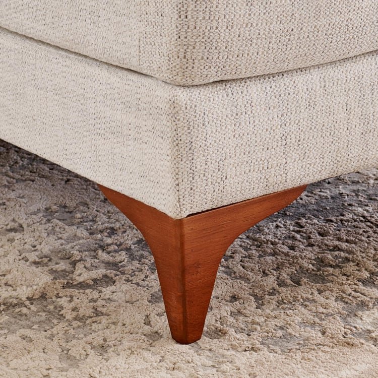 Quebec Fabric 3-Seater Sofa with Left Chaise - Beige - Image 5