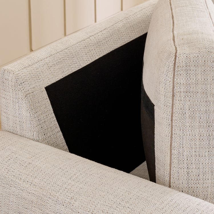 Quebec Fabric 3-Seater Sofa with Right Chaise - Beige - Image 9