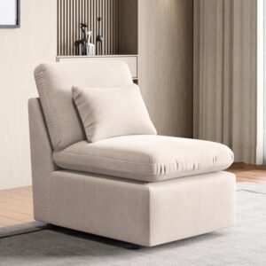 Nolan Fabric 1-Seater Sofa - Beige