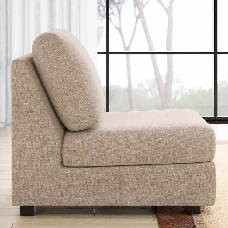 Wells Fabric 1-Seater Armless Sofa - Beige