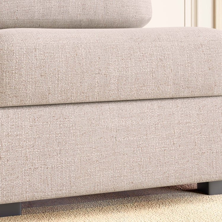 Wells Fabric 1-Seater Armless Sofa - Beige