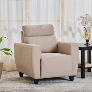 Helios Emily Fabric 1-Seater Sofa - Beige