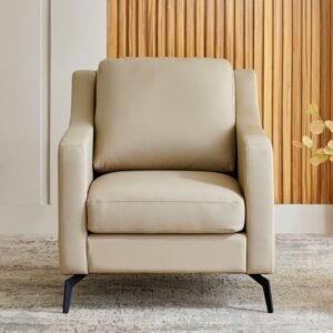 Parque NXT Half Leather 1-Seater Sofa - Cream