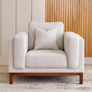 Lansbury NXT Fabric 1-Seater Sofa with Cushions - Beige