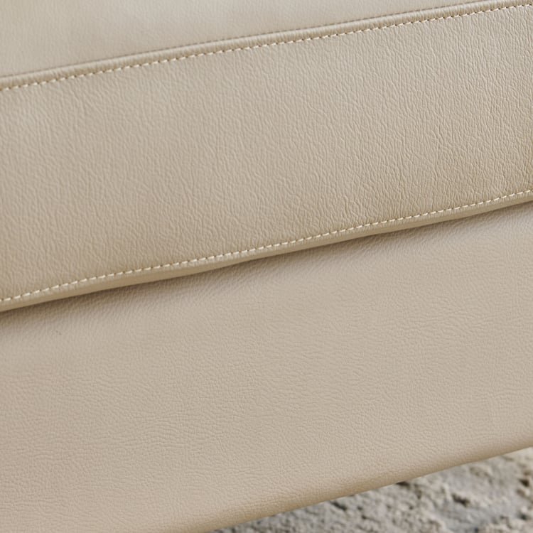 Parque NXT Half Leather 1-Seater Sofa - Cream