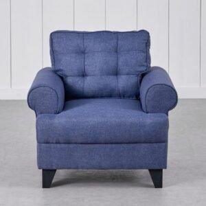 Helios California Fabric 1-Seater Sofa - Blue