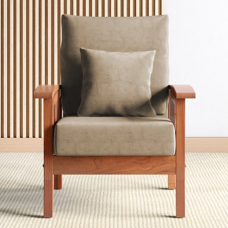 Abby Velvet 1-Seater Sofa with Cushion - Customized Furniture - Image 3