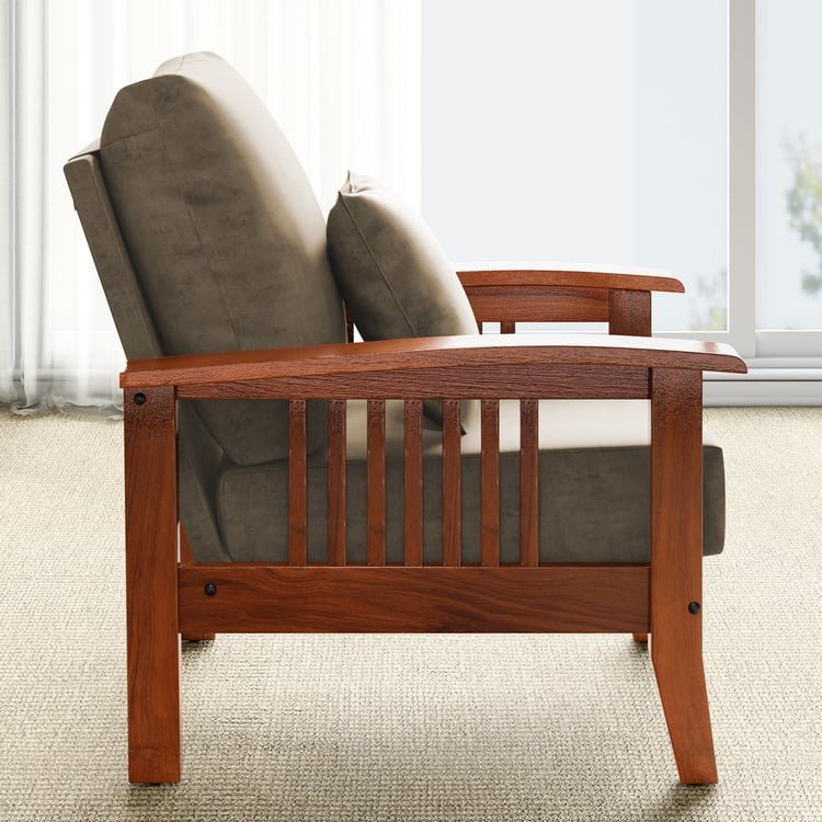 Abby Velvet 1-Seater Sofa with Cushion - Customized Furniture - Image 9