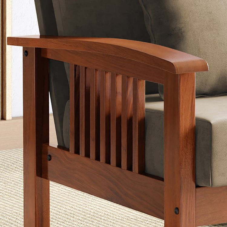 Abby Velvet 1-Seater Sofa with Cushion - Customized Furniture - Image 6