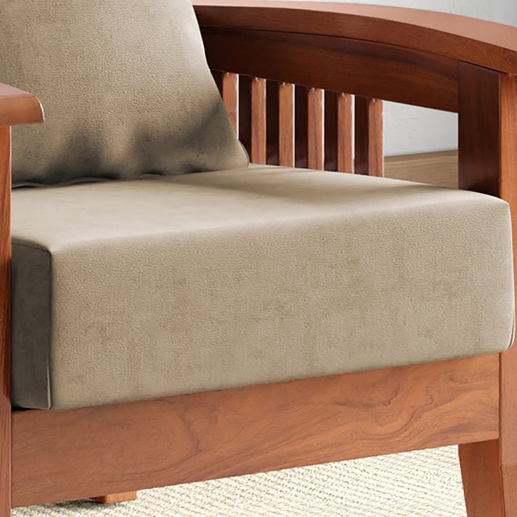 Abby Velvet 1-Seater Sofa with Cushion - Customized Furniture - Image 5