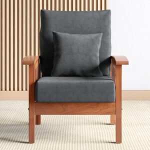 1-Seater Sofa Abby Velvet with Cushion | Customized Design