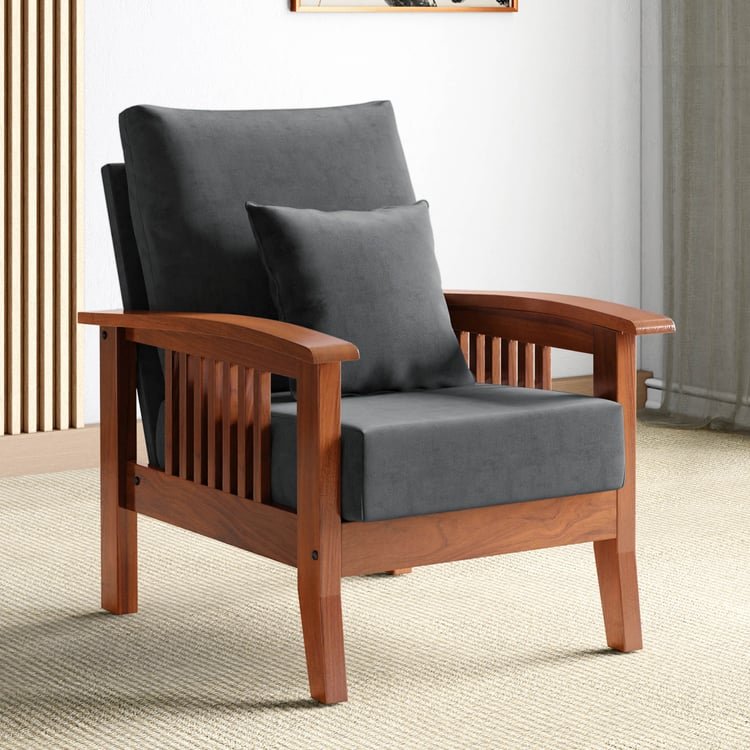 Abby Velvet 1-Seater Sofa with Cushion - Customized Furniture - Image 17