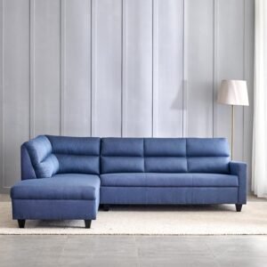 1000011220775-1000011220640_02-2100 Helios Clary Fabric 3-Seater Left Corner Sofa with Chaise - Blue