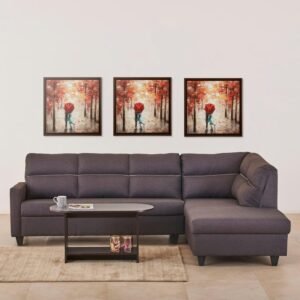 1000011220779-1000011220652_01-2100 Helios Clary Fabric 3-Seater Right Corner Sofa with Chaise - Brown