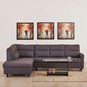 1000011220780-1000011220655_01-2100 Helios Clary Fabric 3-Seater Left Corner Sofa with Chaise - Brown