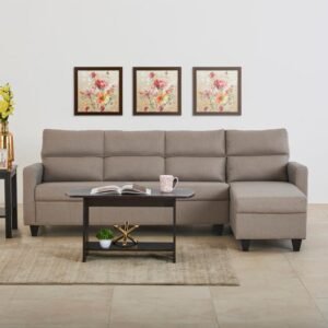 1000011220782-1000011220661_01-2100 Helios Clary Fabric 3-Seater Right Corner Sofa with Chaise - Beige