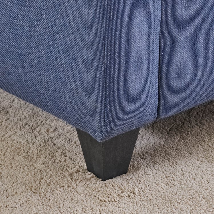 Helios Clary Fabric 3-Seater Right Corner Sofa with Chaise - Blue - Image 9