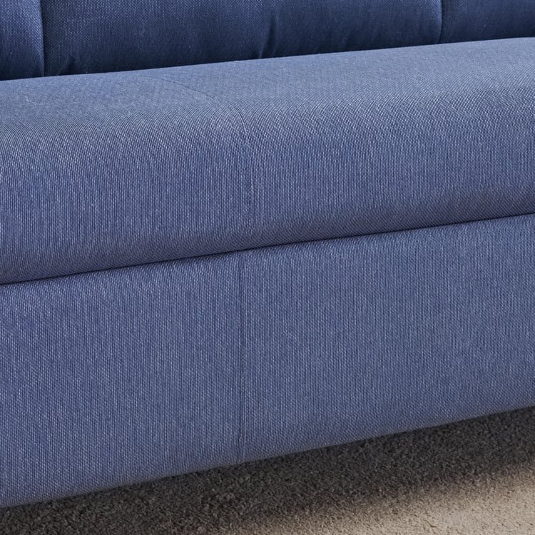 Helios Clary Fabric 3-Seater Right Corner Sofa with Chaise - Blue - Image 6