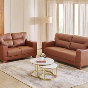 Sofa Set Luxury – Walter Half Leather 3+2 Seater Sofa Set