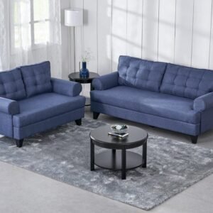 1000012762366-1000012762366-2906_01-2100 Helios California Fabric 3+2 Seater Sofa Set - Blue