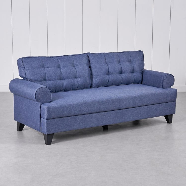 Helios California Fabric 3+1+1 Seater Sofa Set - Blue - Image 3