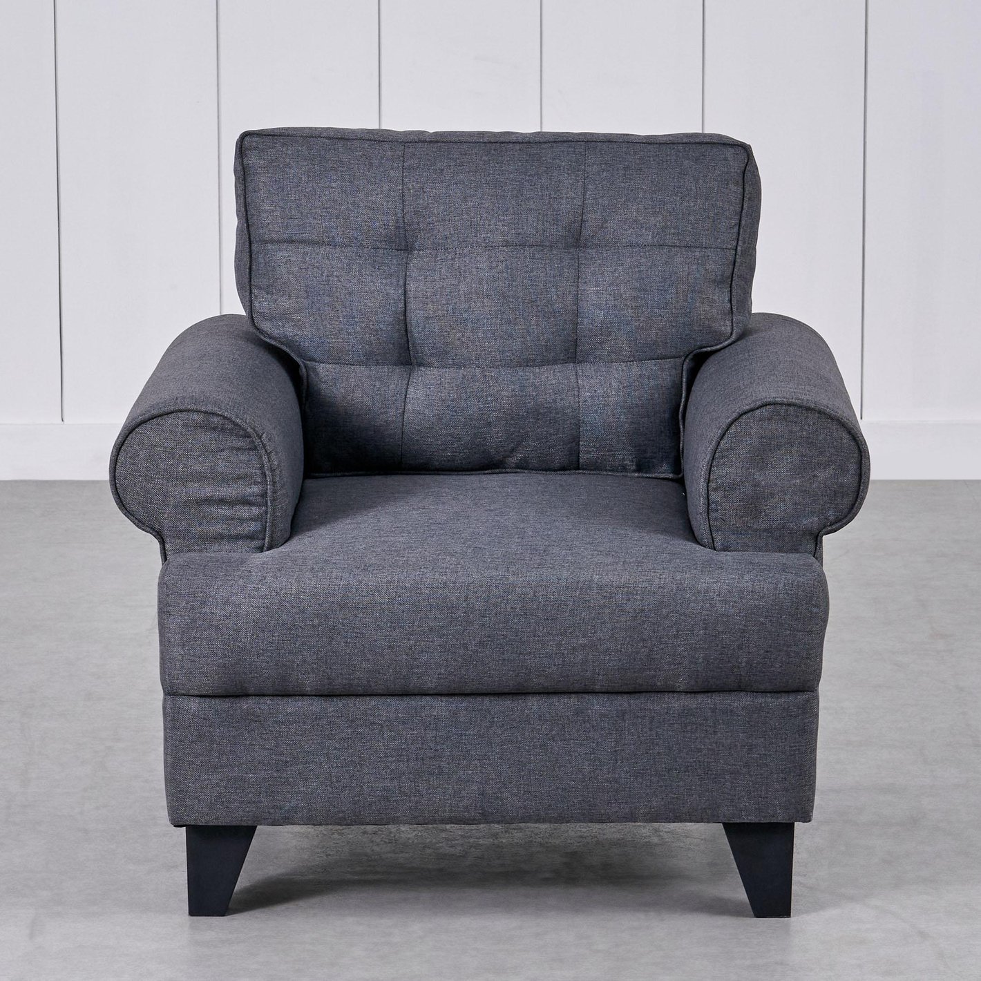 Helios California Fabric 3+2+1 Seater Sofa Set - Grey - Image 4