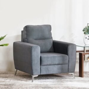 Helios Vive Fabric 1-Seater Sofa - Grey